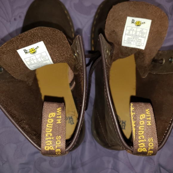 Dr Doc Martens Crazy Horse Brown Leather Boots EU 45 UK 10 US M 11 US W 12 - Picture 10 of 12